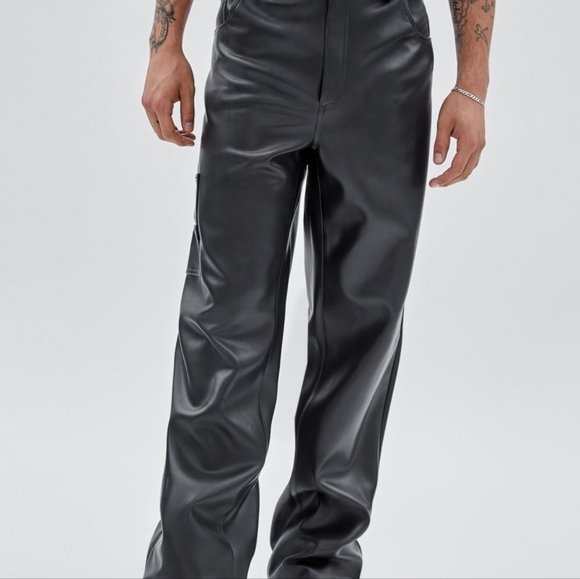 Men Faux leather Pants - Picture 7 of 7